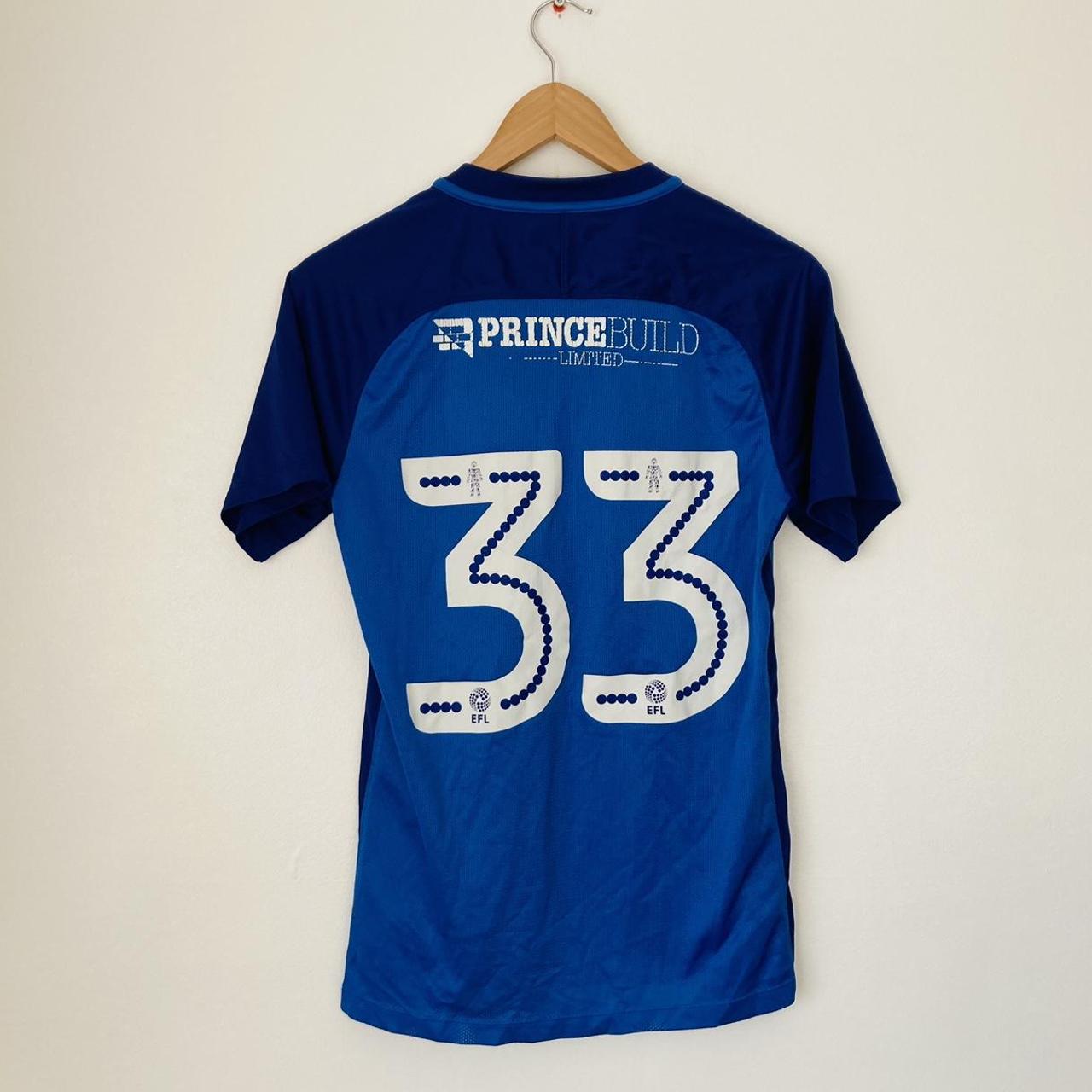 Peterborough United 2017/2018 Blue Home Football Shirt (S)