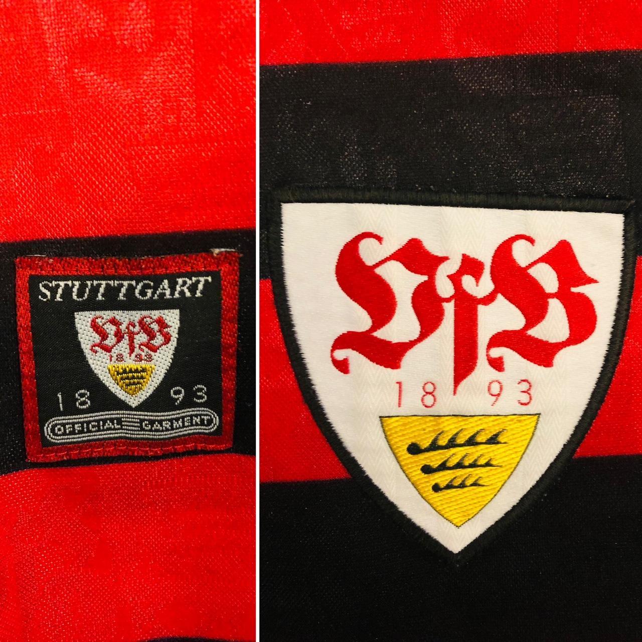 VfB Stuttgart 1997/1998 Red & Black Away Football Shirt (XS)
