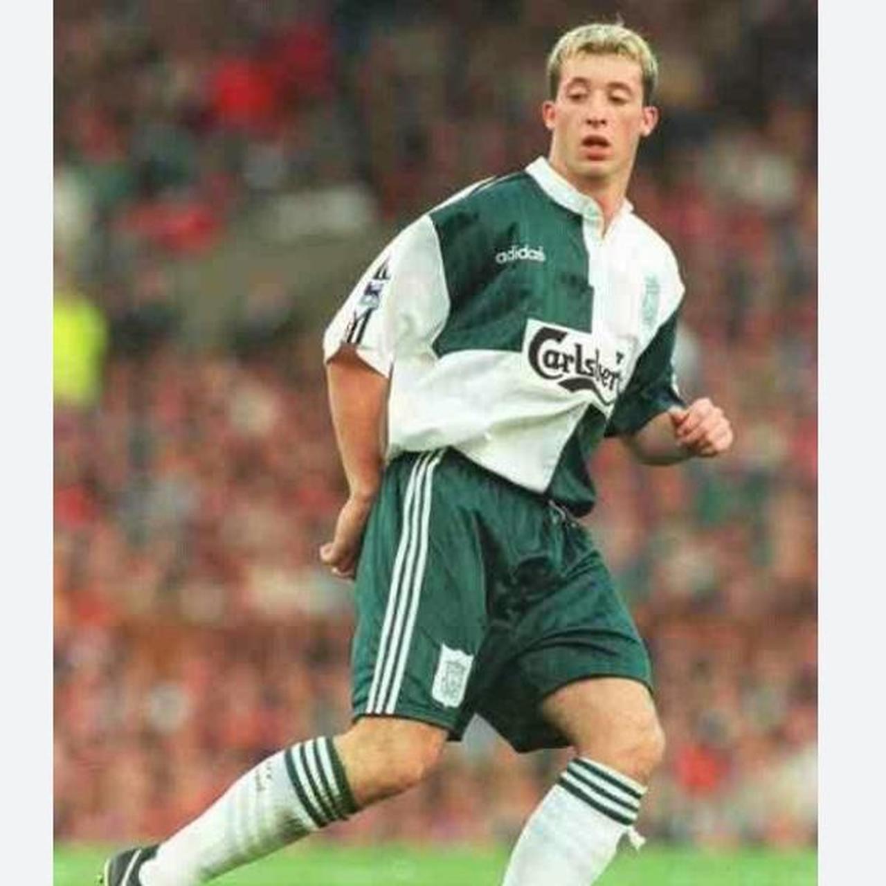 Liverpool 1995/1996 Green & White Football Shirt (M)