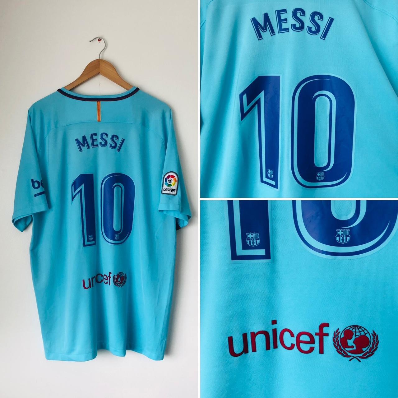 Barcelona 2017/2018 Blue Away Football Shirt (XXL)