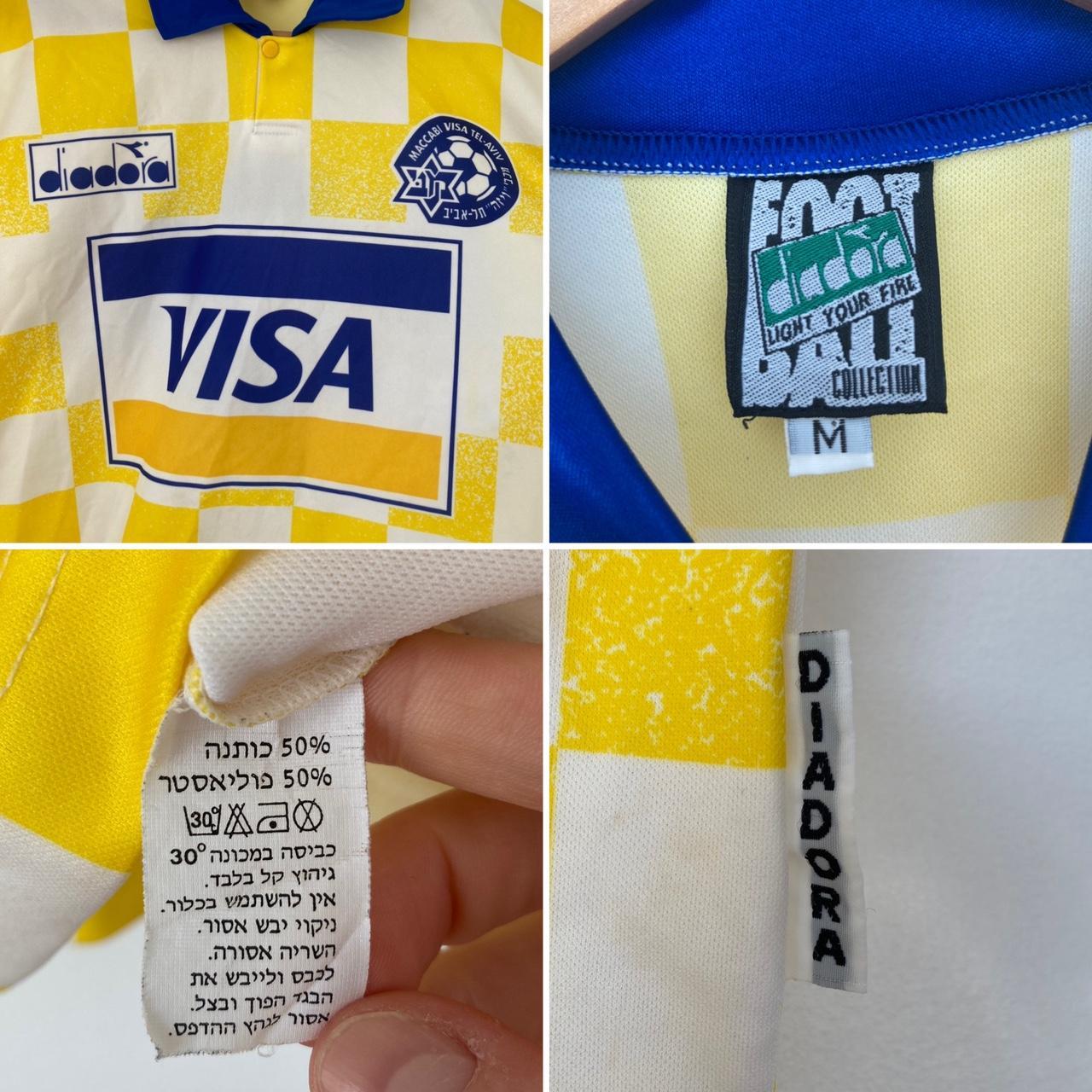 Maccabi Tel-Aviv 1994/1995 Yellow & White Home Football Shirt (M)