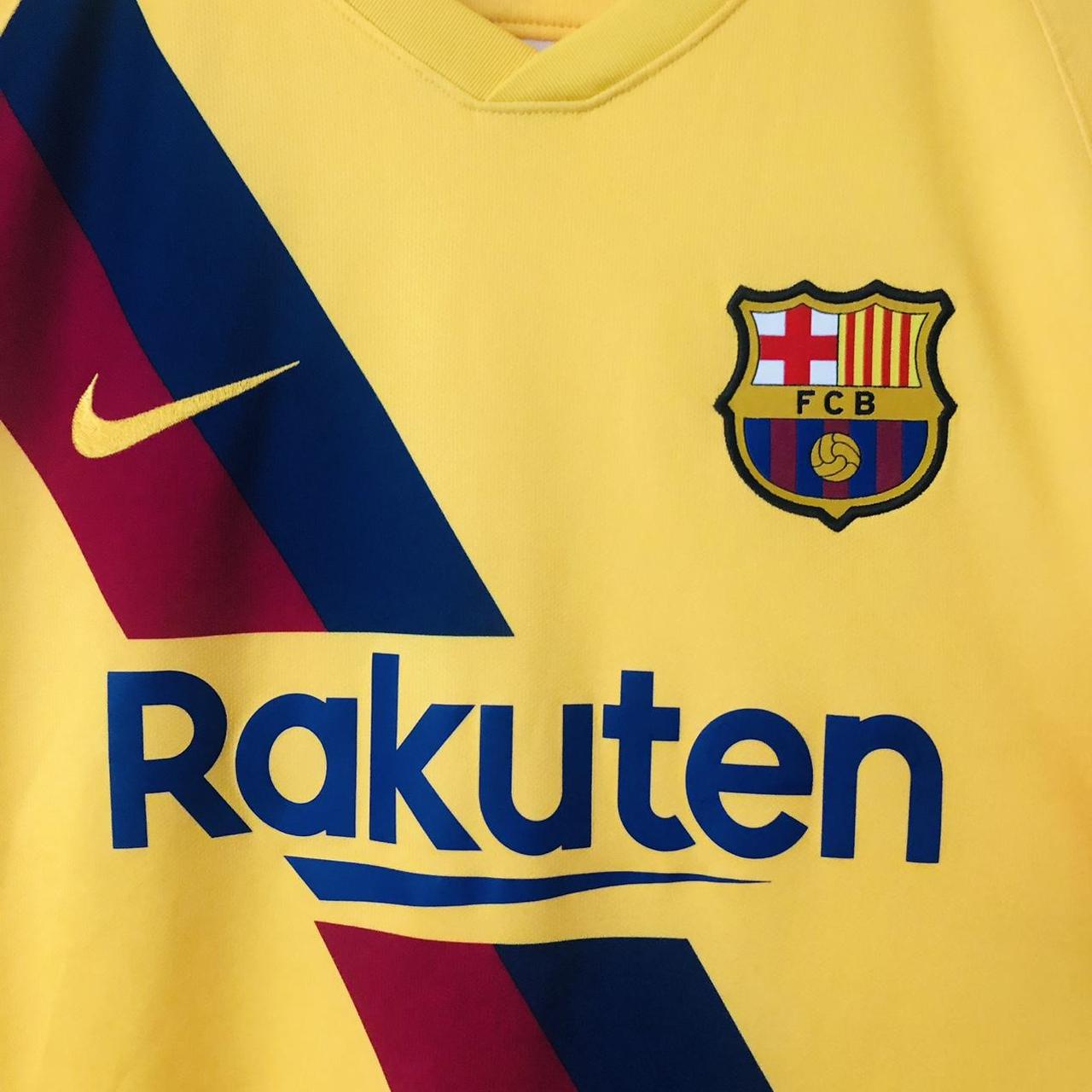 Barcelona 2019/2020 Yellow Away Football Shirt (M)
