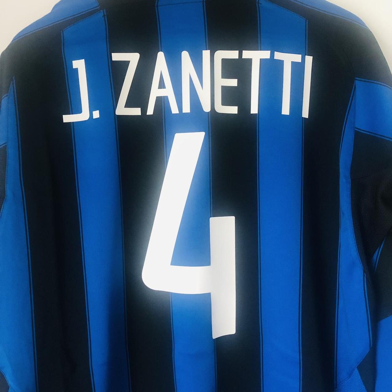 Inter Milan 2003/2004 Blue & Black Football Shirt (L)