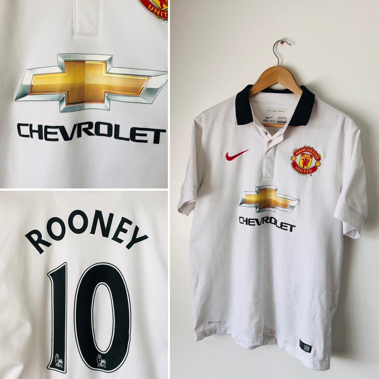 Manchester United 2014/2015 White Away Football Shirt (L)