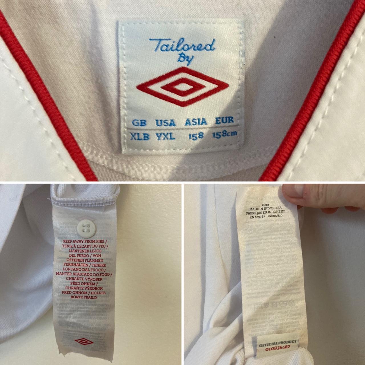 England 2012 White Home Football Shirt (YXL)