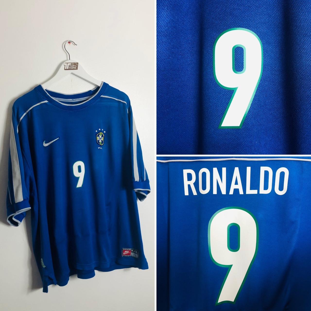 Brazil 1998 Blue Away Football Shirt (XXL)