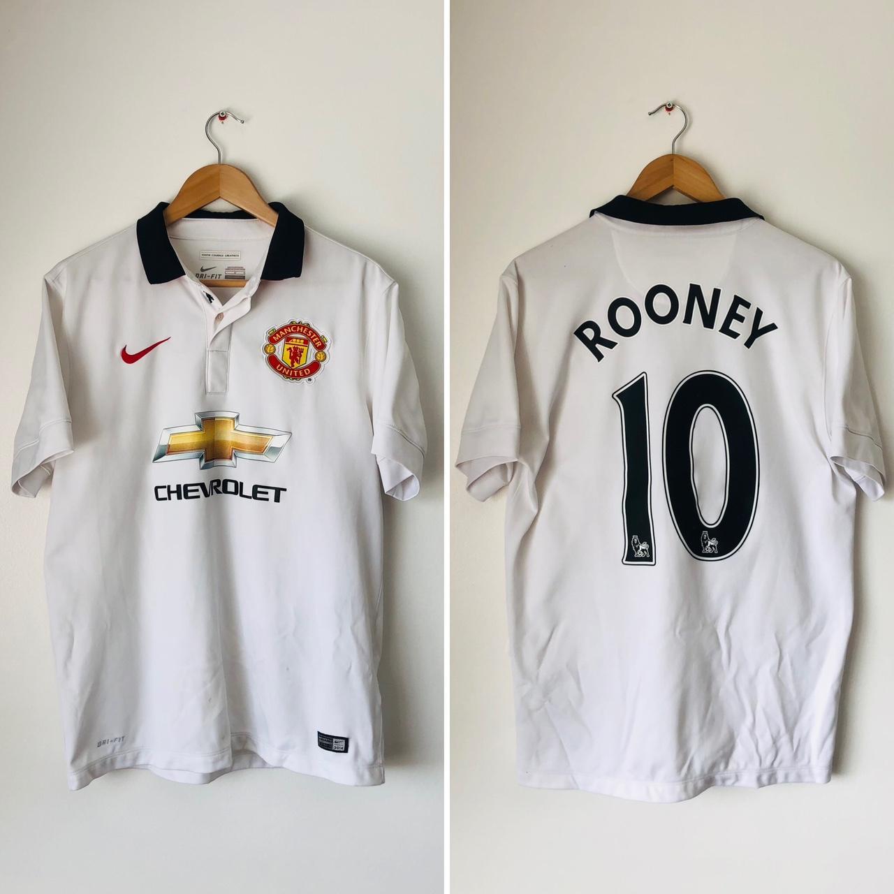 Manchester United 2014/2015 White Away Football Shirt (L)
