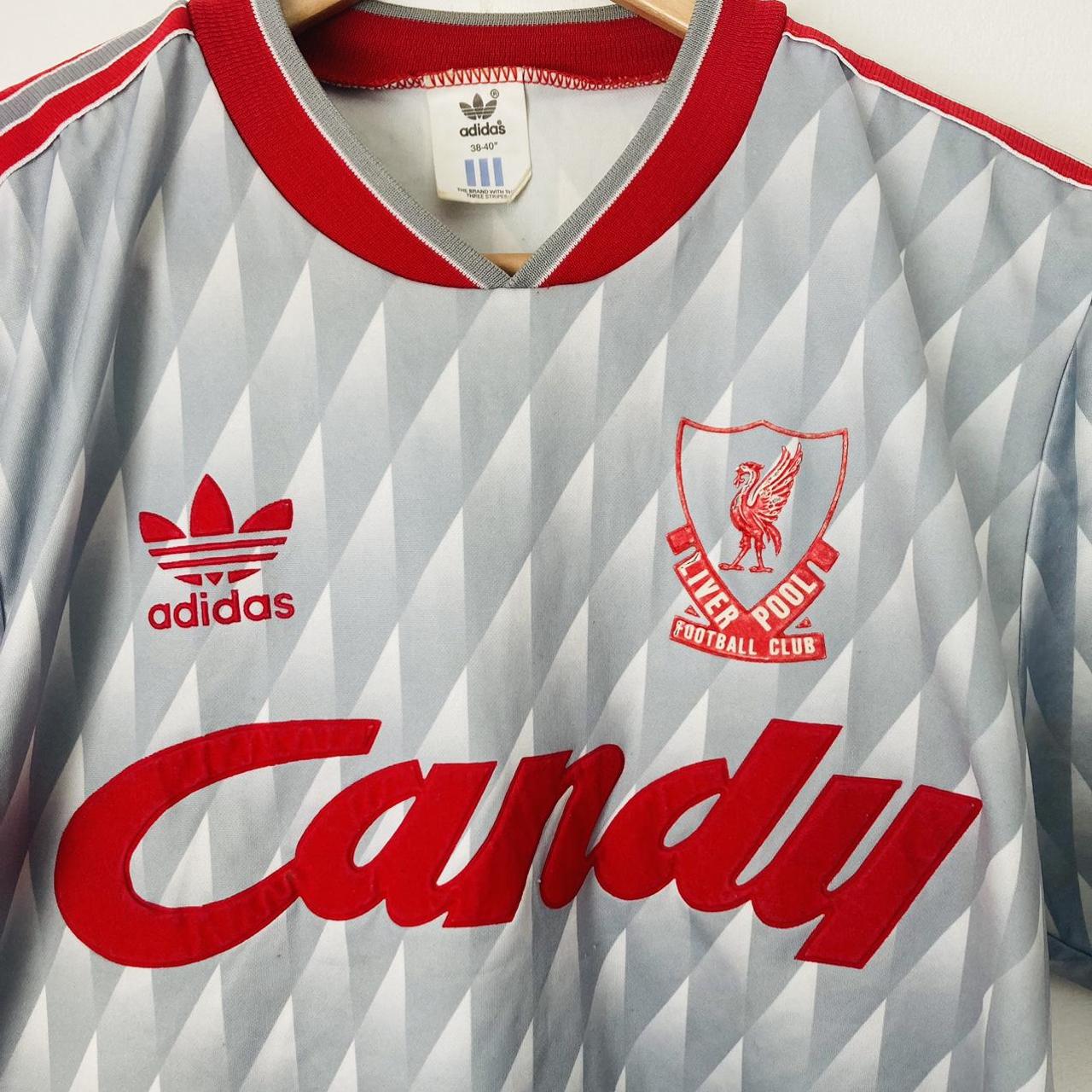Liverpool 1989/1991 Grey Away Football Shirt (M)