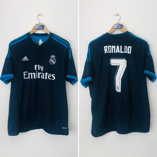 Real Madrid 2015/2016 Navy Third Football Shirt (XL)