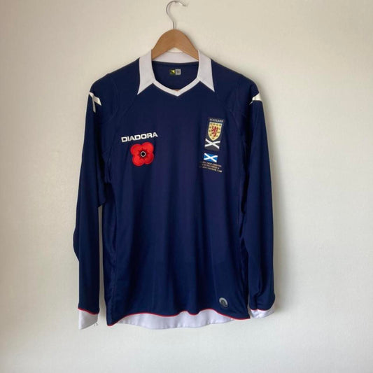 Scotland 2008/2010 Navy Home Football Shirt (M)