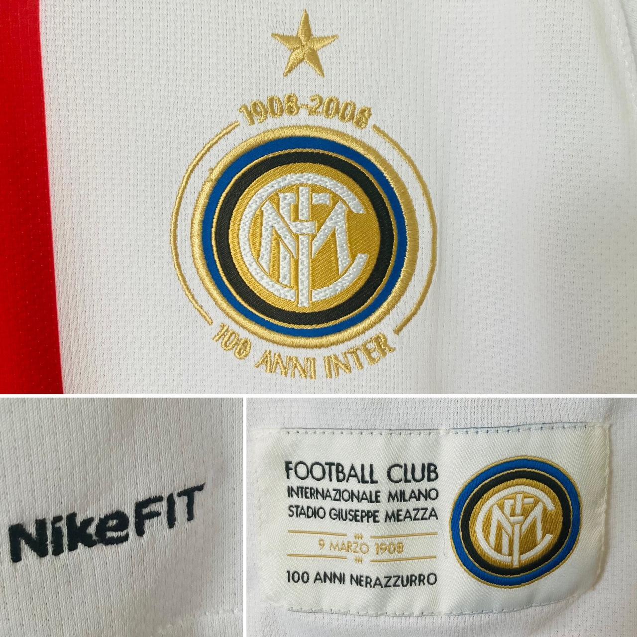 Inter Milan 2007/2008 White Home Football Shirt (YXL)