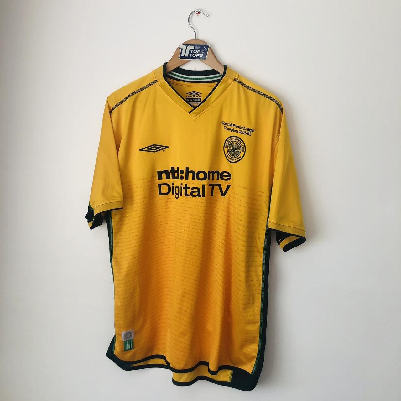 Celtic 2002/2003 Yellow Away Football Shirt (XL)