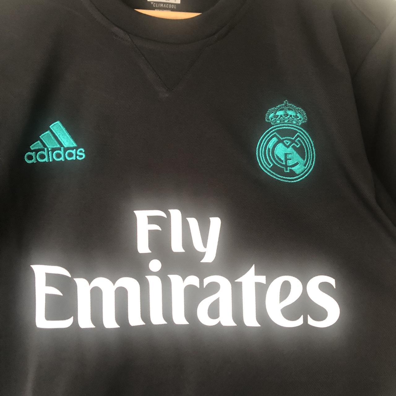 Real Madrid 2017/18 Black Football Shirt (M)