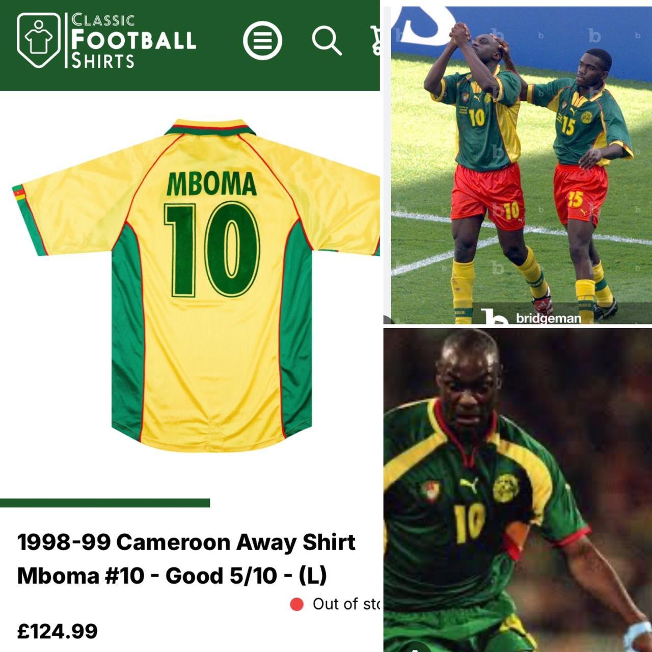 Cameroon 1998 Green & Yellow Home Football Shirt (XL)