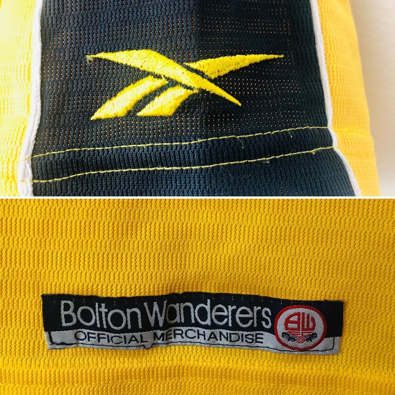 Bolton Wanderers 1998/2000 Yellow Away Football Shirt (L)