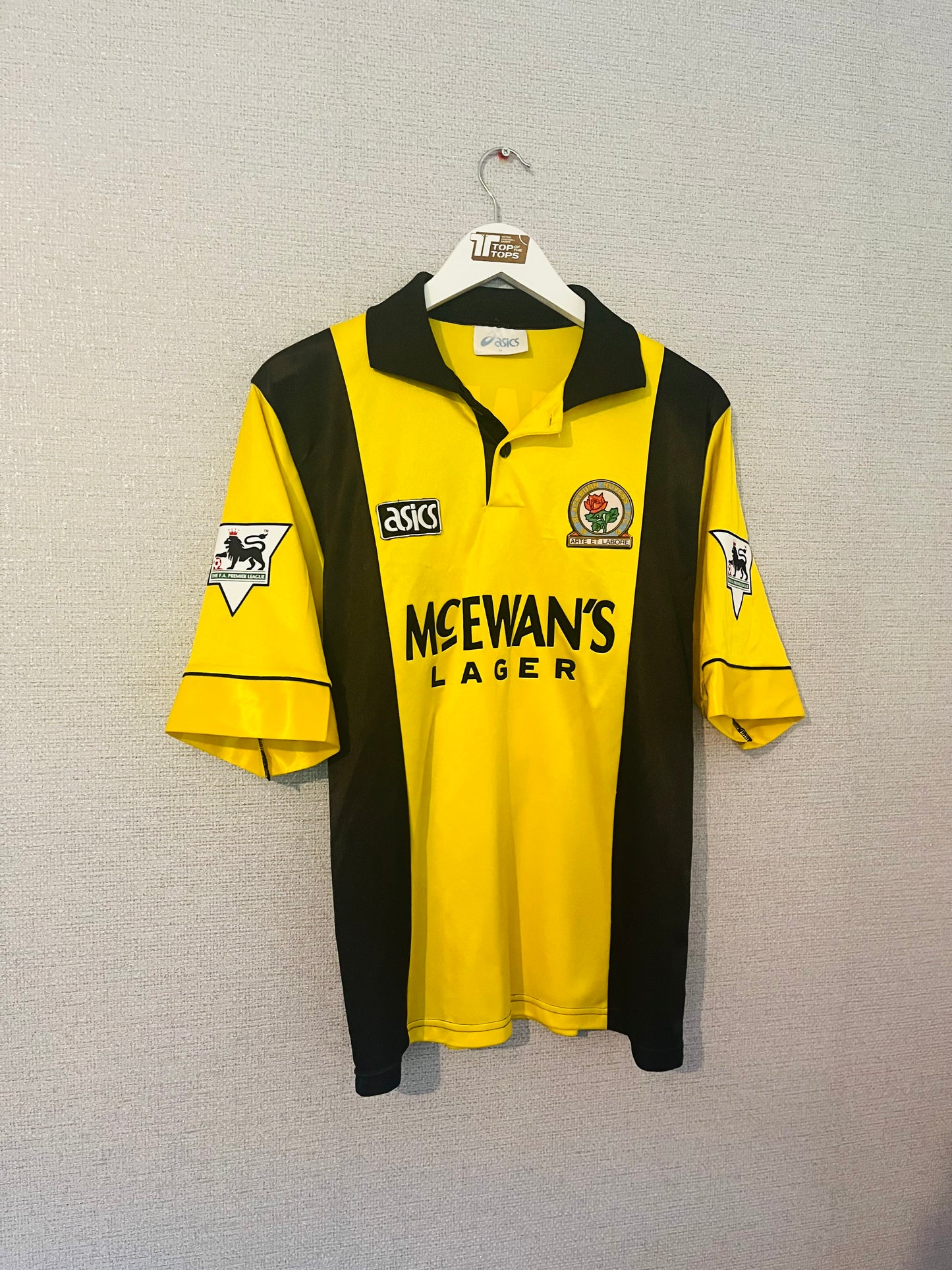 Blackburn Rovers third football shirt 1993/95 Shearer Medium