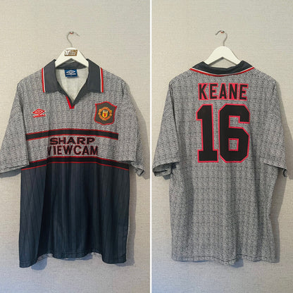 Manchester United away football shirt 1995/96 Keane XXL