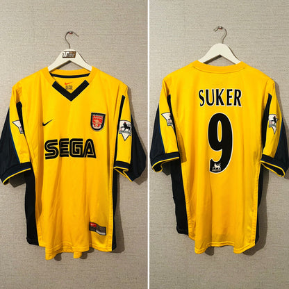 Arsenal away football shirt 2000/01 Suker Large