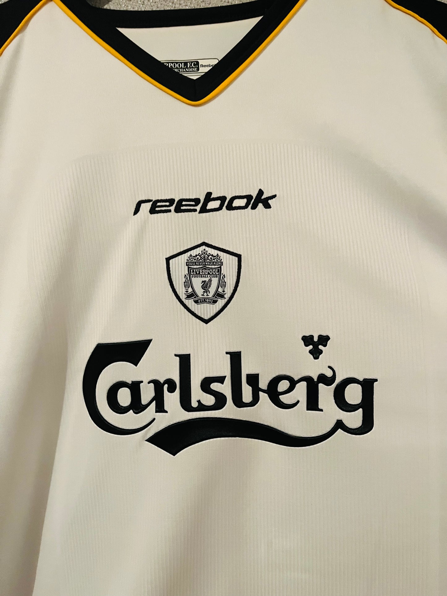 Liverpool away football shirt 2001/03 Gerrard XL