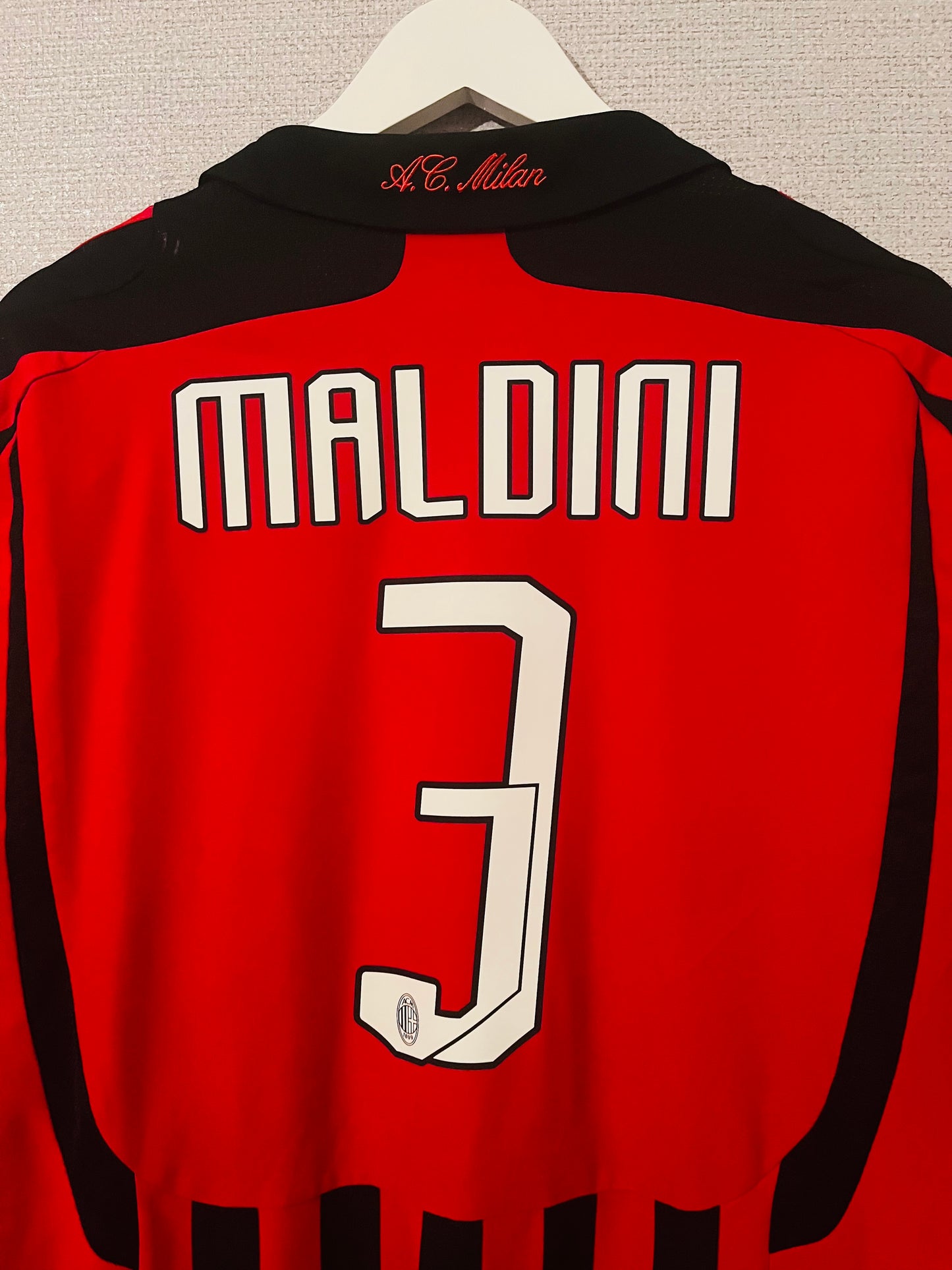 AC Milan home football shirt 2007/08 Maldini XL