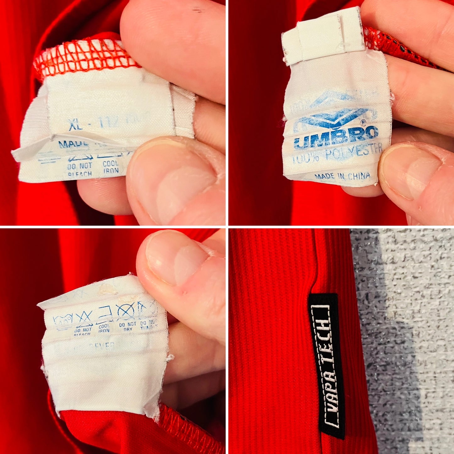 Manchester United home football shirt 1999/2000 Beckham XL