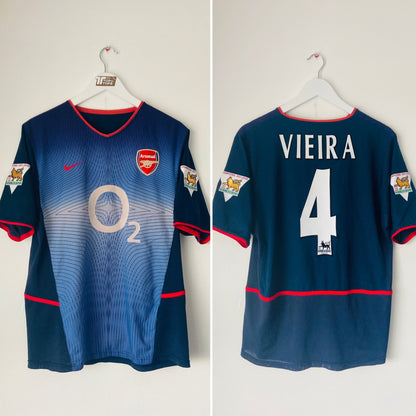 Arsenal away football shirt 2002/03 Vieira Medium