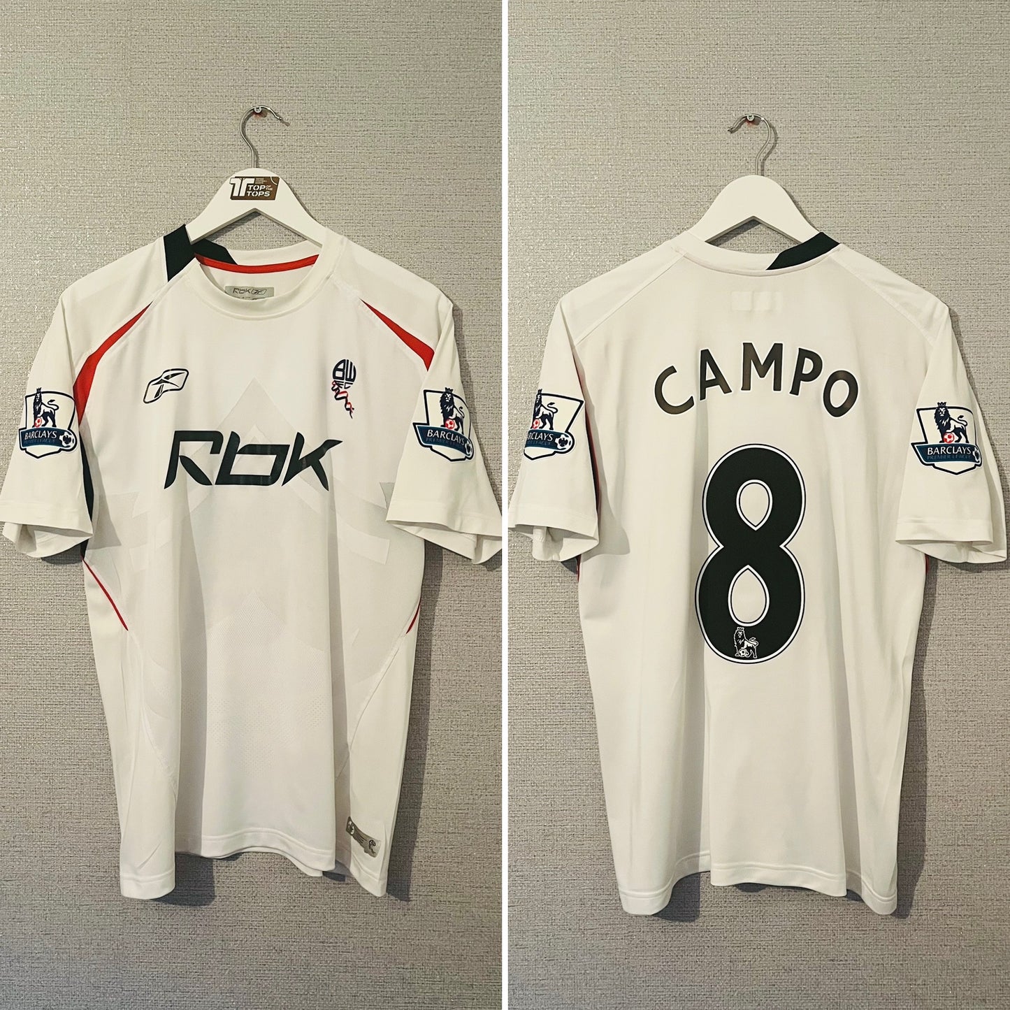 Bolton Wanderers home football shirt 2007/08 Campo Medium