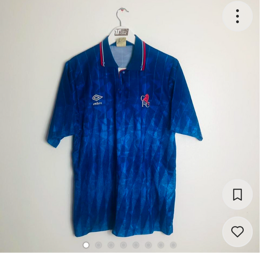 Chelsea home football shirt 1989 medium 38/40”