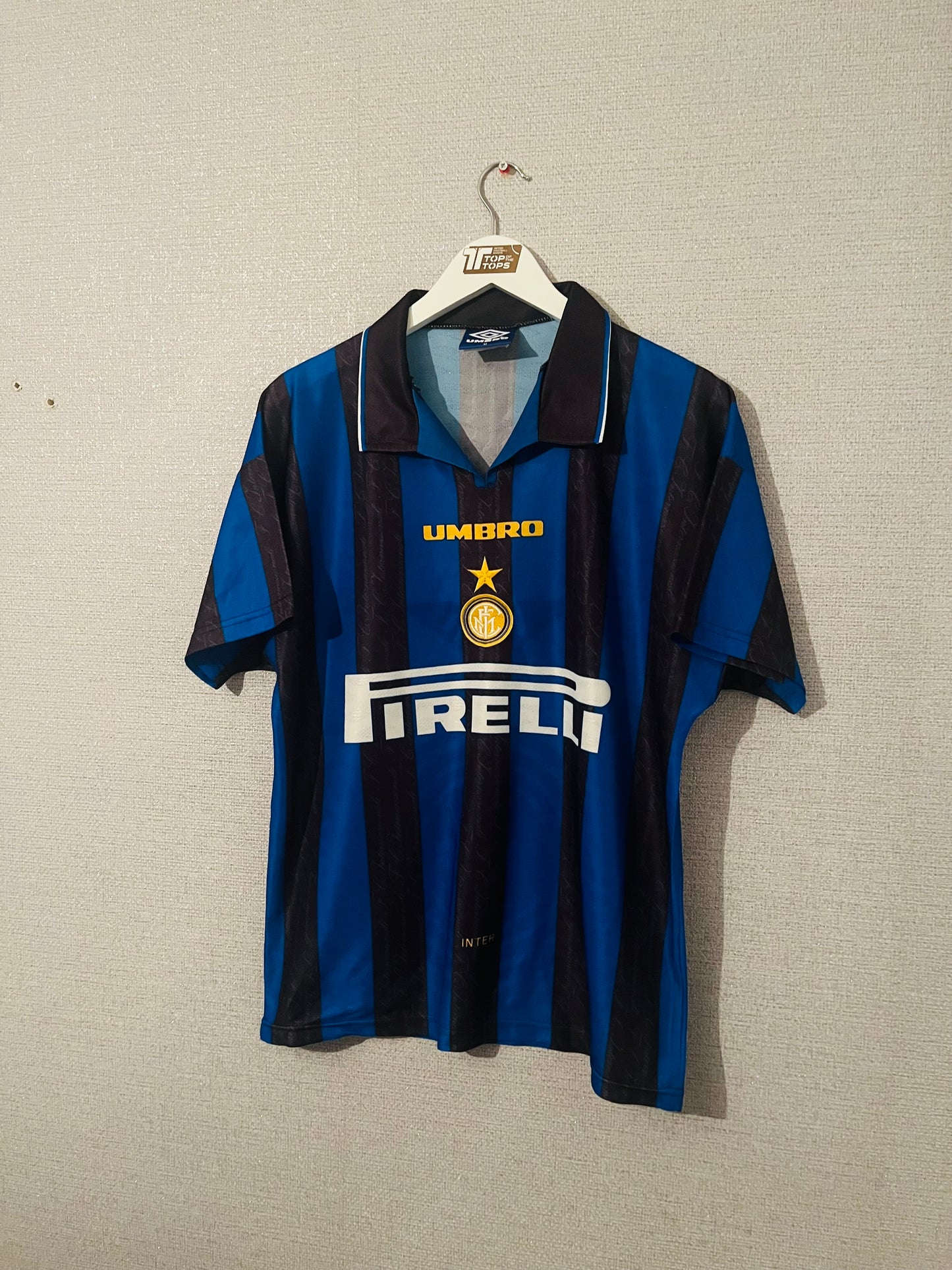 Inter Milan home football shirt 1996/97 Djorkaeff Medium