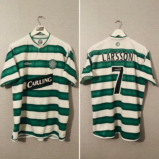 Glasgow Celtic home football shirt 2003/04 Larsson Large