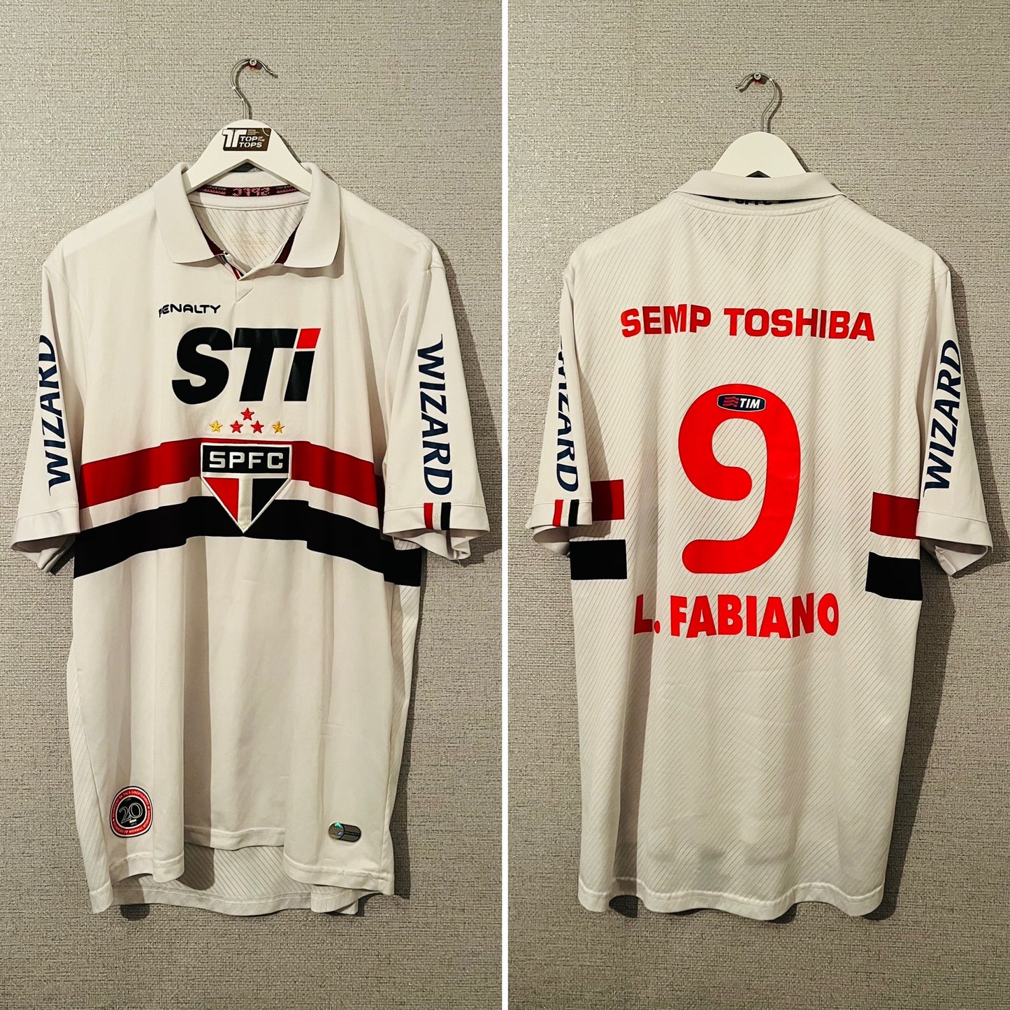 São Paulo home football shirt 2013/14 Fabiano XXL