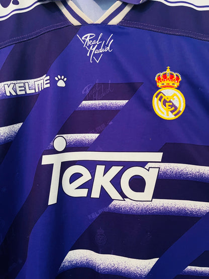 Real Madrid away football shirt 1994/96 Michel XL