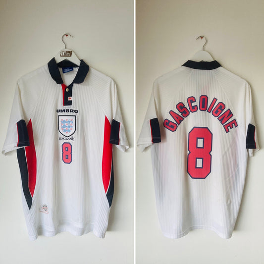 England home football shirt 1997/99 Gascoigne Large