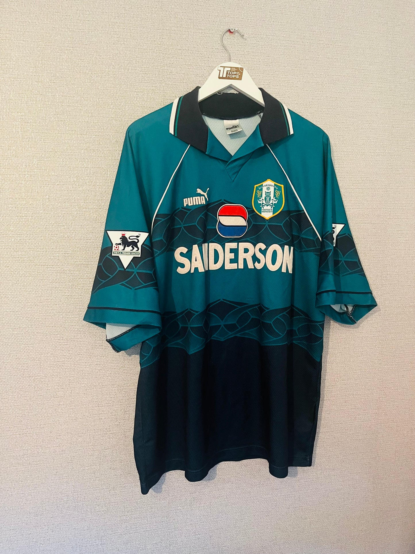 Sheffield Wednesday away football shirt 1995/97 Petrescu XXL