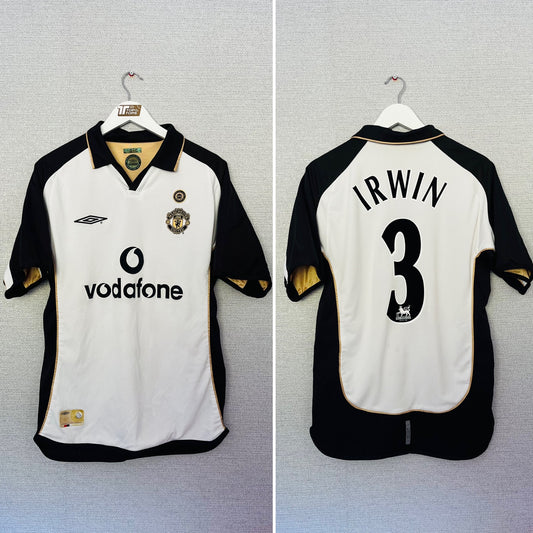 Manchester United away reversible football shirt 2001/02 Irwin Medium
