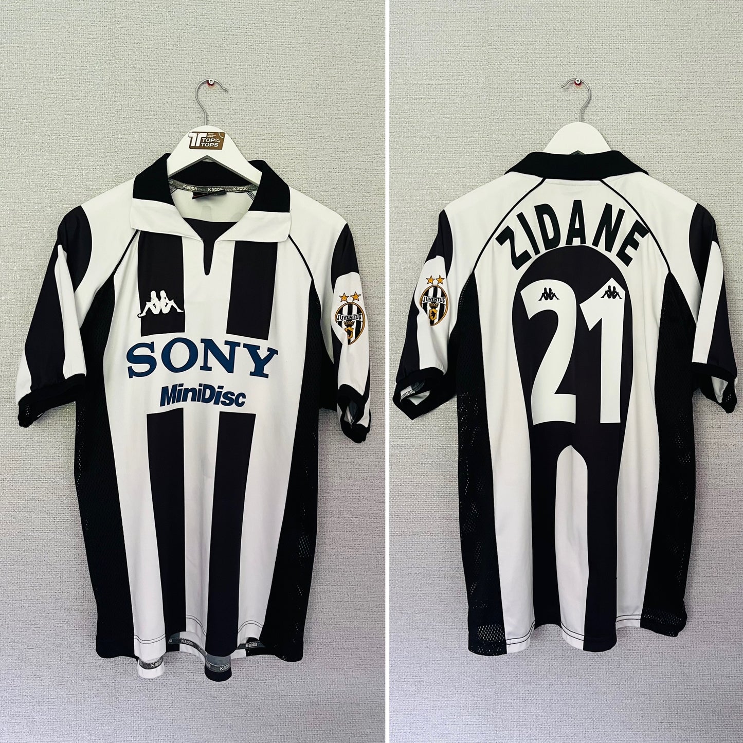 Juventus home football shirt 1997/98 Zidane Large
