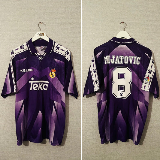 Real Madrid away football shirt 1996/97 Mijatovic XL