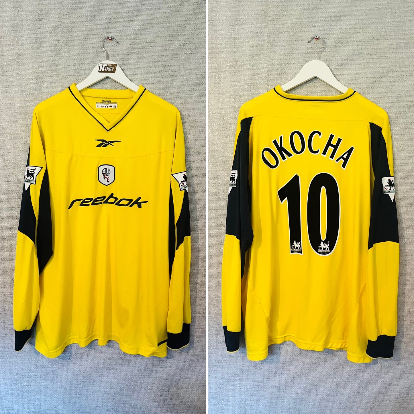 Bolton Wanderers away football shirt 2002/03 Okocha XXL