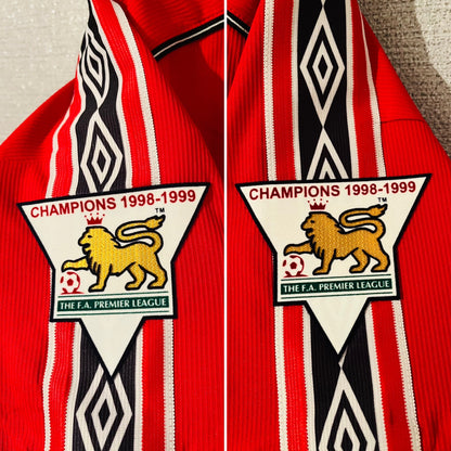 Manchester United home football shirt 1999/2000 Beckham XL