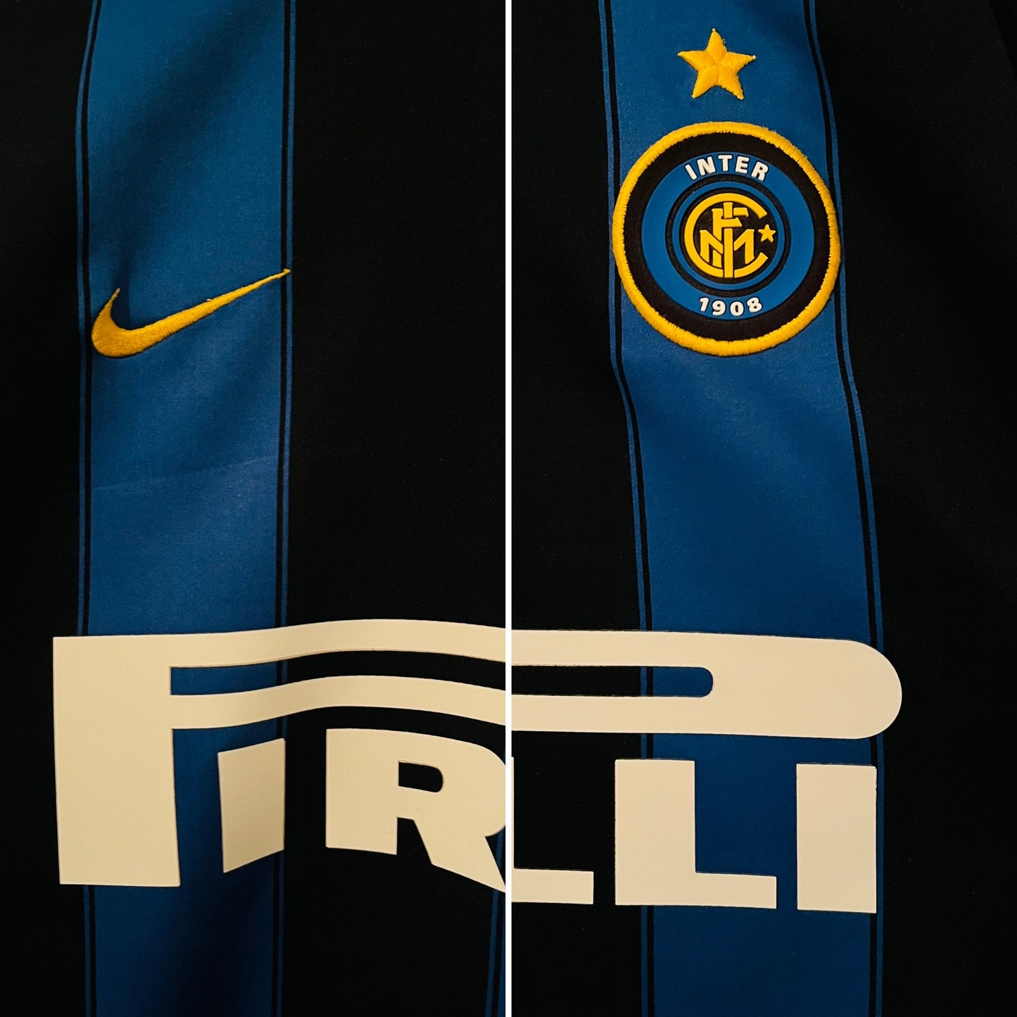 Inter Milan home football shirt 2003/04 Adriano Large