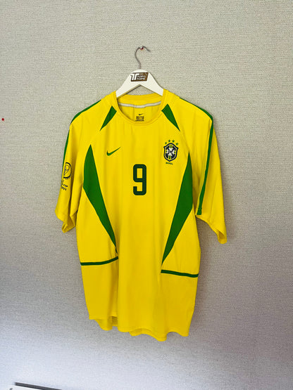 Brazil home football shirt            W/C 2002 R9 XL