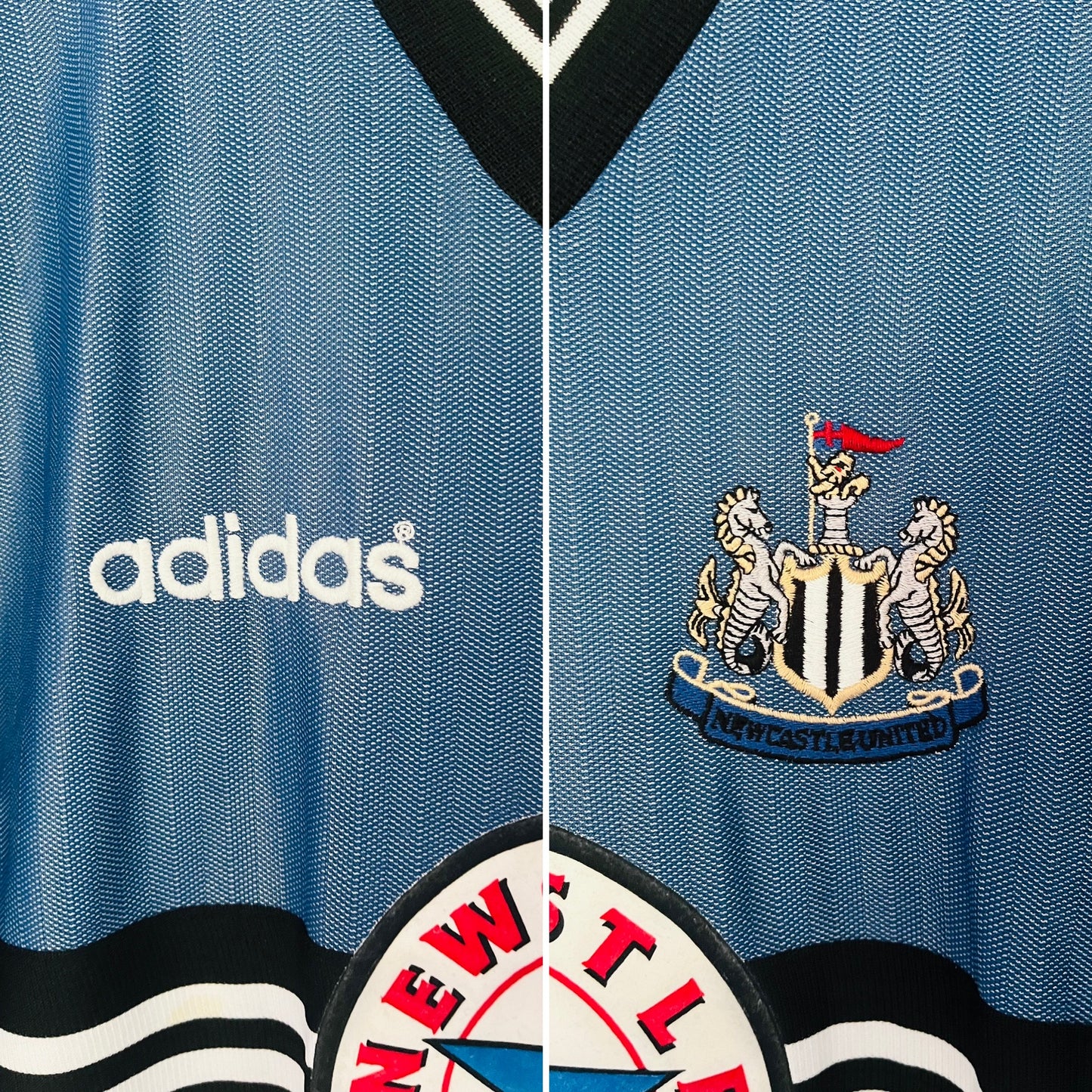 Newcastle United away football shirt 1996/97 Ginola Medium