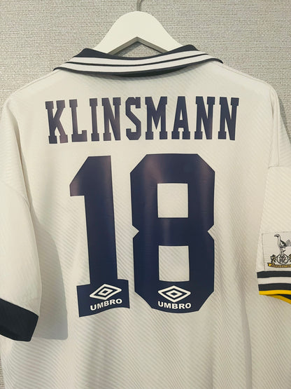 Tottenham Hotspur home football shirt 1993/95 Klinsmann XL
