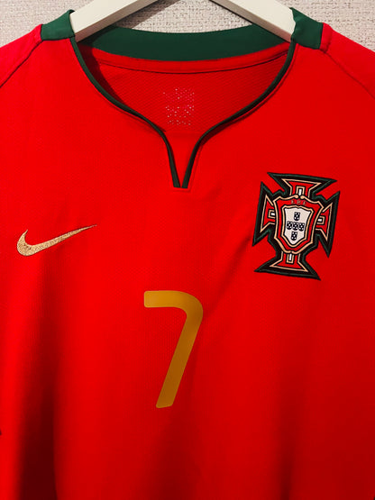 Portugal home football shirt Euro 2008 CR7 Medium