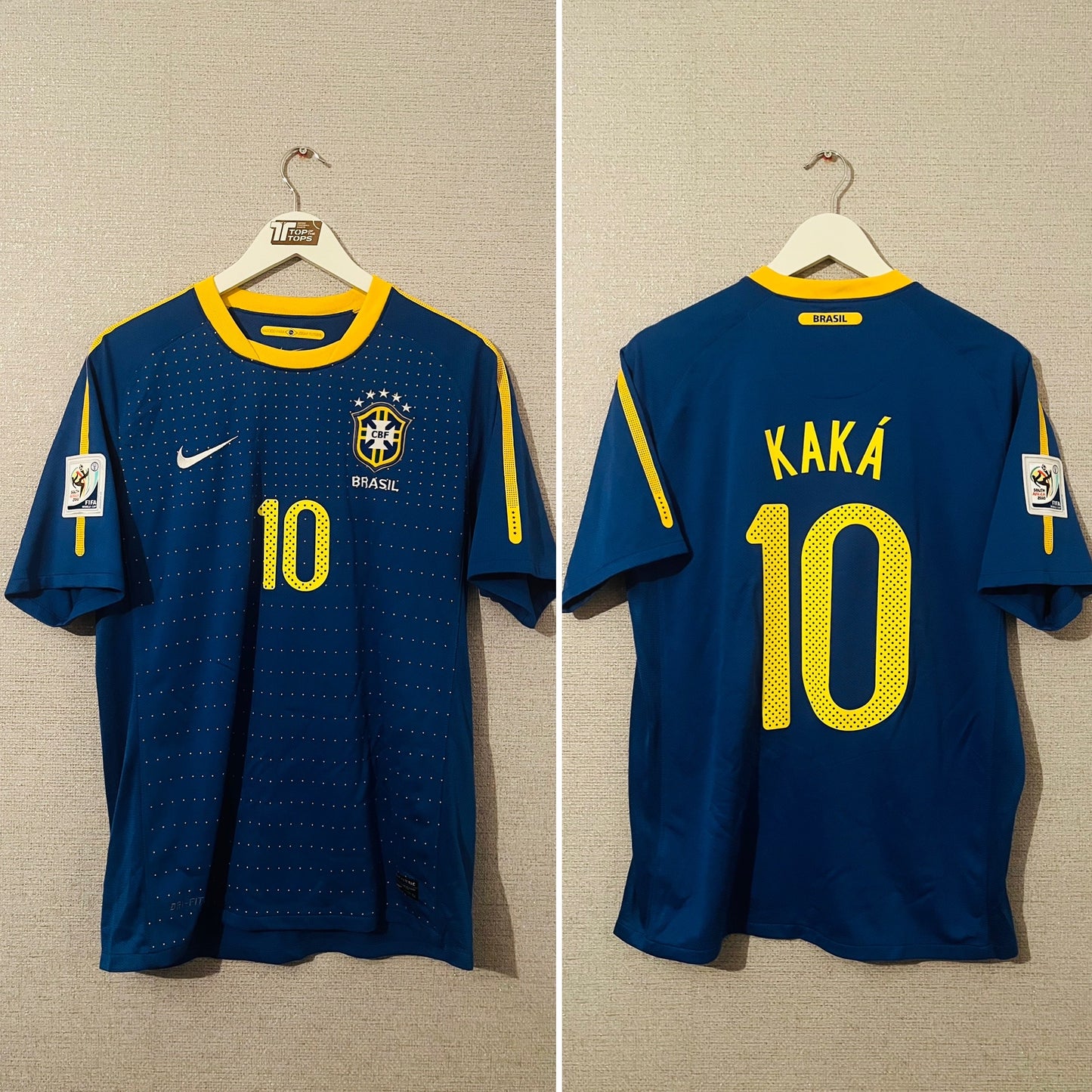 Brazil away football shirt W/C 2010 Kaka Medium