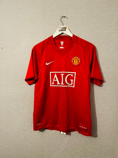 Manchester United home football shirt 2007/09 CR7 Medium