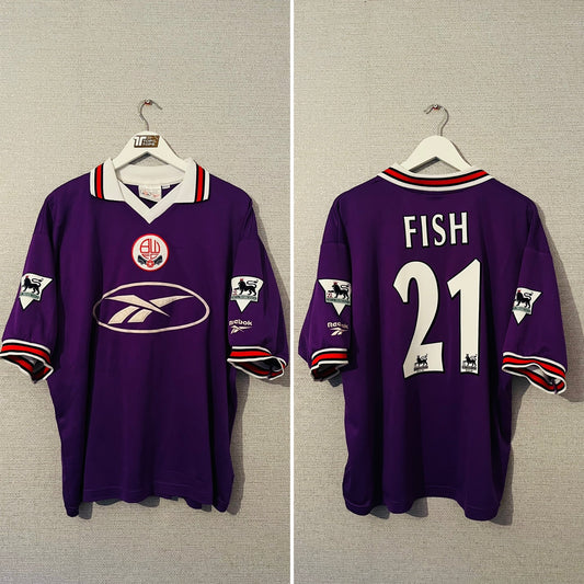 Bolton Wanderers away football shirt 1997/98 Fish Large