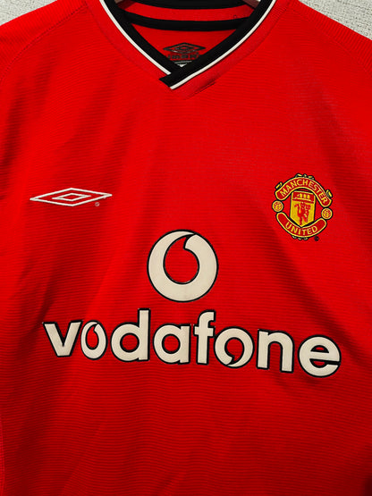 Manchester United home football shirt 2000/02 Beckham Small