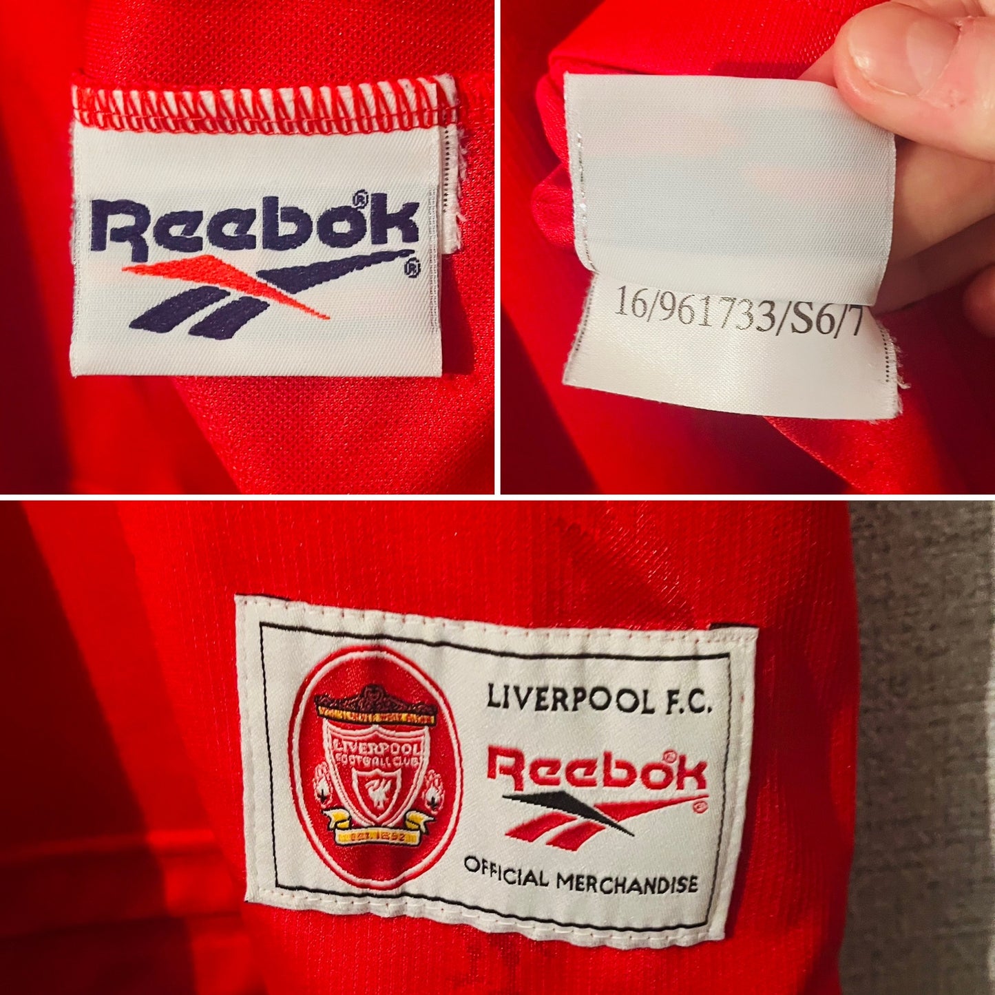 Liverpool home football shirt 1996/97 Fowler XXL