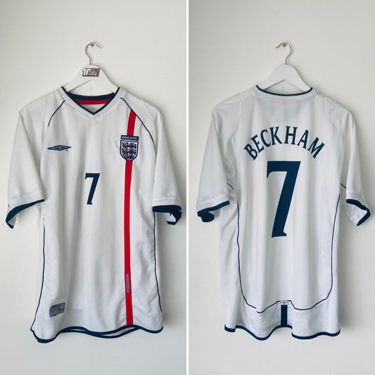 England home football shirt 2001/03 Beckham Large